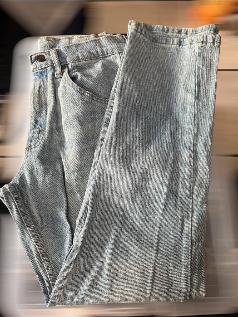 Wrangler Light Blue Straight-Leg Jeans